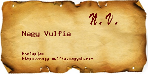 Nagy Vulfia névjegykártya